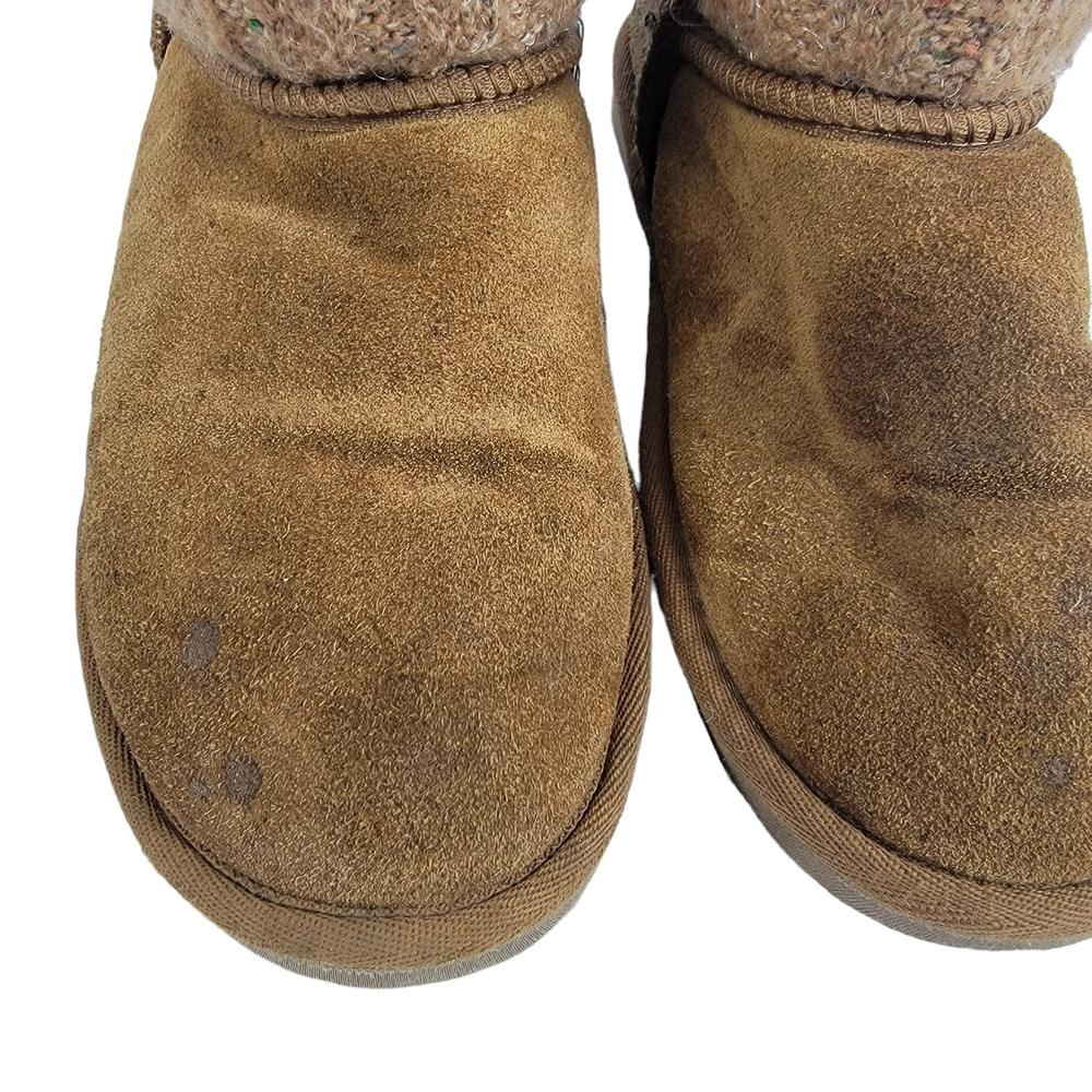 Minnetonka Short Suede Brown Leather Boots 9 - Picture 5 of 9